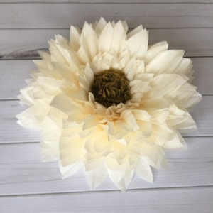 Rose gold and cream paper flower set for home decor, birthday parties, bridal showers and wedding reception decor image 8