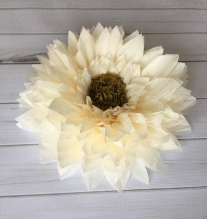 Rose gold and cream paper flower set for home decor, birthday parties, bridal showers and wedding reception decor image 8