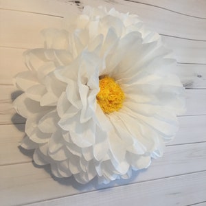 Giant paper flower daisy backdrop for rustic wedding decor, baby showers and photo backdrops image 5