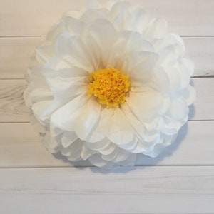 Giant paper flower daisy backdrop for rustic wedding decor, baby showers and photo backdrops image 6