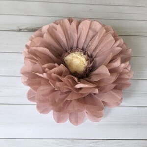 Rose gold and cream paper flower set for home decor, birthday parties, bridal showers and wedding reception decor image 6