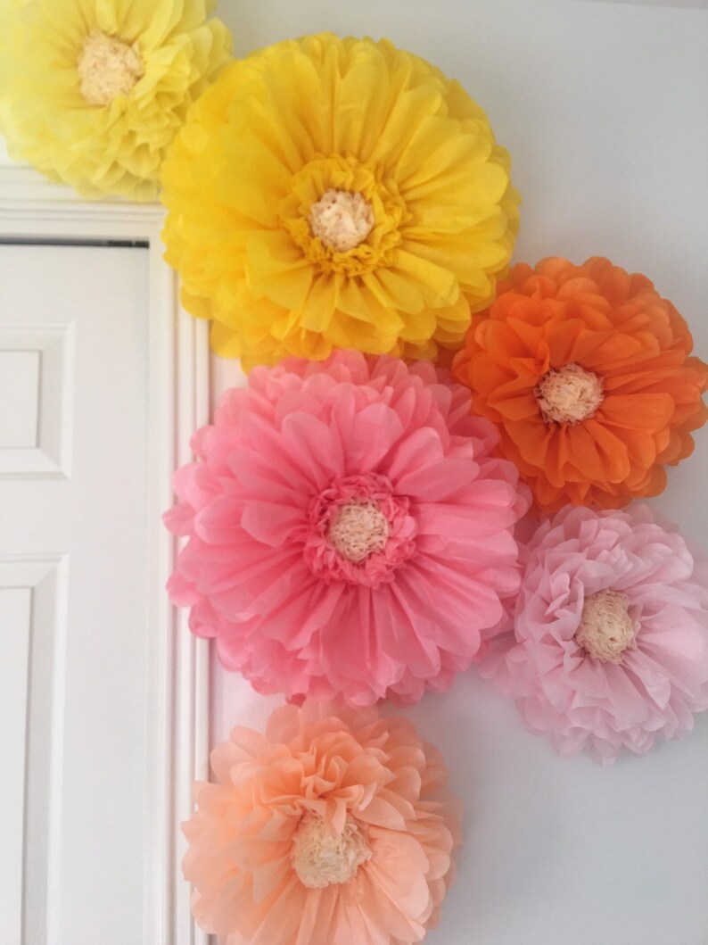 Giant tissue paper flowers for home and nursery decor wall Etsy