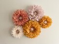 Boho set of five tissue paper flowers, boho baby shower decorations, boho birthday party decor and boho bridal shower decor