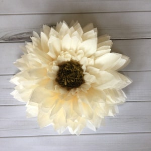 Rose gold and cream paper flower set for home decor, birthday parties, bridal showers and wedding reception decor image 7
