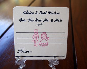 ADVICE WEDDING Letterpress COASTERS x 64