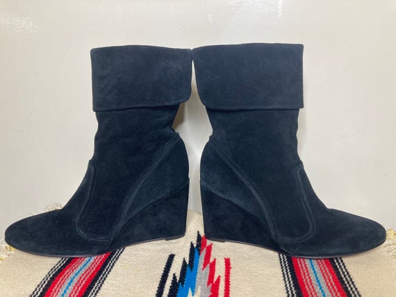 Diego Di Lucca Black Suede Boots Womens 