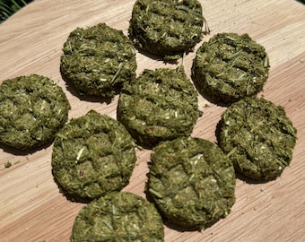 Bunny Waffles| Blueberry or Apple| Homemade Rabbit Treats 1.2 oz bag