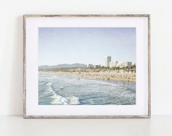 Santa Monica Print - California Wall Art - Coastal Wall Decor - Beach Photography -  Seaside Beach Decor - Southern California Pictures