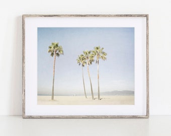 California Palm Tree Print - Coastal Wall Art - Venice Beach Picture - Boardwalk Photography