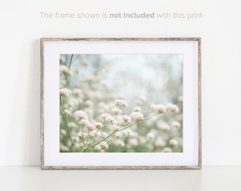 Dreamy White Decor, Floral Wall Decor, Nature Photography, Photographic Print, White Wall Art, Shabby Chic Decor, Shabby Chic Wall Art