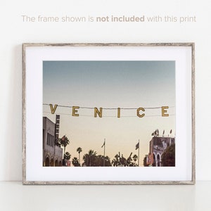 Venice Beach Print, Venice Beach Sign, Urban Wall Art, California Photography, Los Angeles Wall Decor, Photographic Print