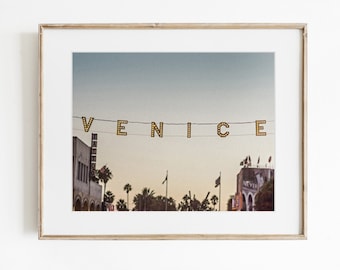 Venice Beach Sign Print, Urban Wall Art, California Photography, Los Angeles Photographic Artwork