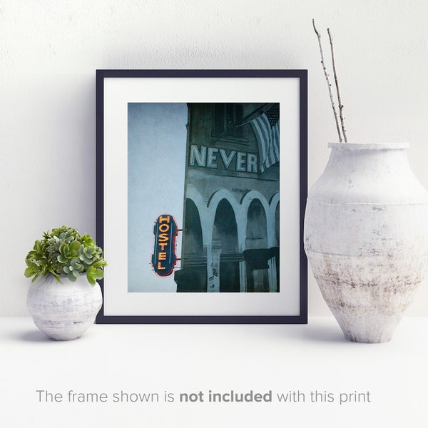 Venice Beach Art, Man Cave Prints, Urban Wall Art, Blue Urban Landscape, Modern Industrial Art, Los Angeles Wall Art