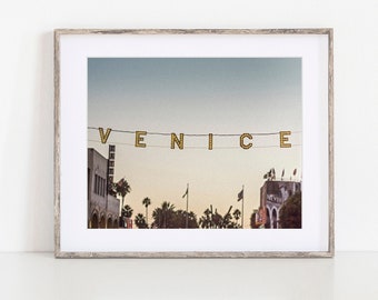 Venice Beach Print, Venice Beach Sign, Urban Wall Art, California Photography, Los Angeles Wall Decor, Photographic Print