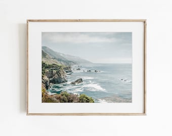 California Coastal Prints, Big Sur Photography, Coastal Wall Decor, Coastal Landscape, Light Blue Wall Art, Beach Print - Rocky Rocks