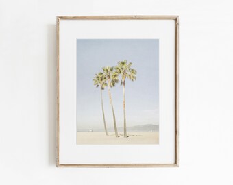Palm Tree Wall Art, Venice Beach Palms, Boardwalk Landscape, Los Angeles Picture, California Beach Photography
