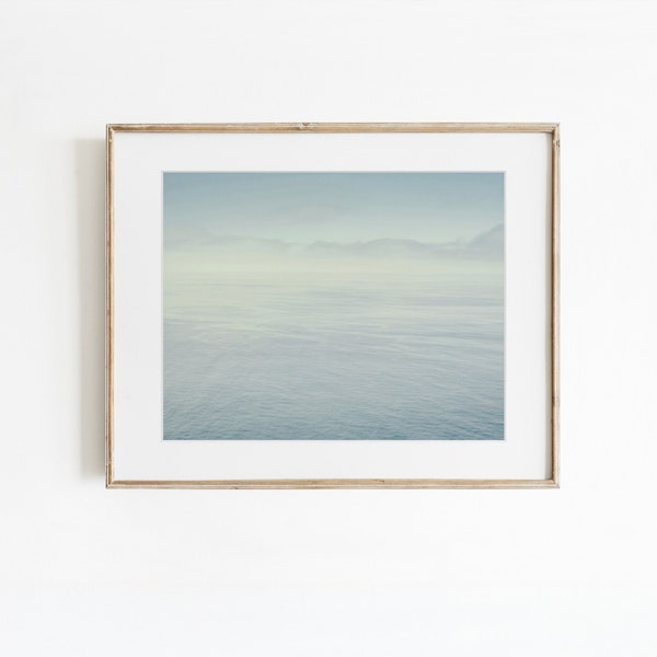 Blue Abstract Wall Art, Blue Ocean, Seascape Wall Decor, Ocean Photography, Deep Blue Artwork, Large Wall Art, Soothing Landscape
