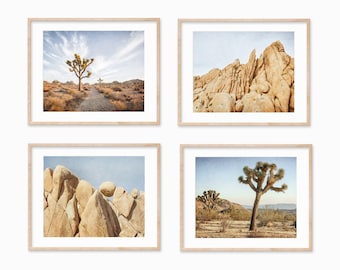 Set of 4 Prints - Joshua Tree Wall Art - California Photography - Southwestern Prints - Desert Wall Decor - Landscape Photographs