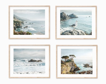 Set of 4 Prints, Big Sur Photography, California Coastal Wall Art, Coastal Landscape, Central Coast Photography