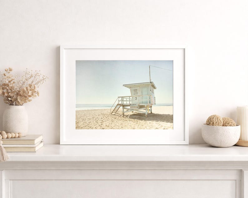 Malibu Prints, California Beach Art, Lifeguard Tower Picture, Beach Photography, Landscape Wall Art - 'Malibu Lifeguard Tower' image 8