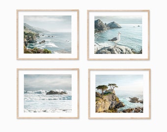Set of 4 Prints, Big Sur Photography, California Coastal Wall Art, Coastal Landscape, Central Coast Photography