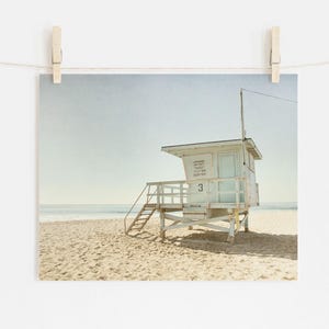 Malibu Prints, California Beach Art, Lifeguard Tower Picture, Beach Photography, Landscape Wall Art - 'Malibu Lifeguard Tower' image 3