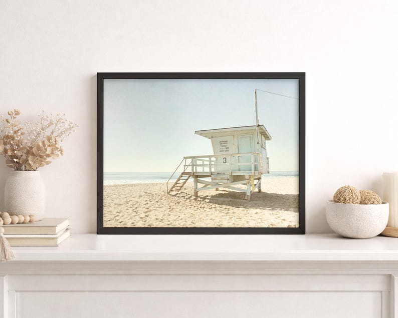 Malibu Prints, California Beach Art, Lifeguard Tower Picture, Beach Photography, Landscape Wall Art - 'Malibu Lifeguard Tower' image 13