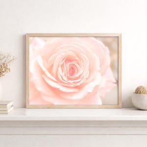 Pink Wall Decor, Shabby Chic Wall Art, Pink Kitchen Art, Nature Photography, Pink Flower Prints, Floral Print, Soft Pink Decor, Bedroom art Framed (Natural)