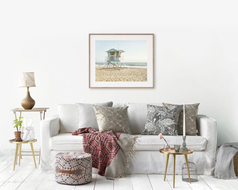 Impresiones de San Diego, Arte de la playa de Carlsbad, Imagen de la torre de salvavidas, Fotografía de playa, Arte mural de paisajes - 'Torre de salvavidas de Carlsbad' imagen 16