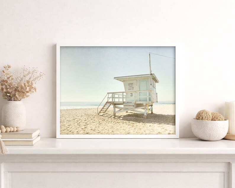 Malibu Prints, California Beach Art, Lifeguard Tower Picture, Beach Photography, Landscape Wall Art - 'Malibu Lifeguard Tower' image 12