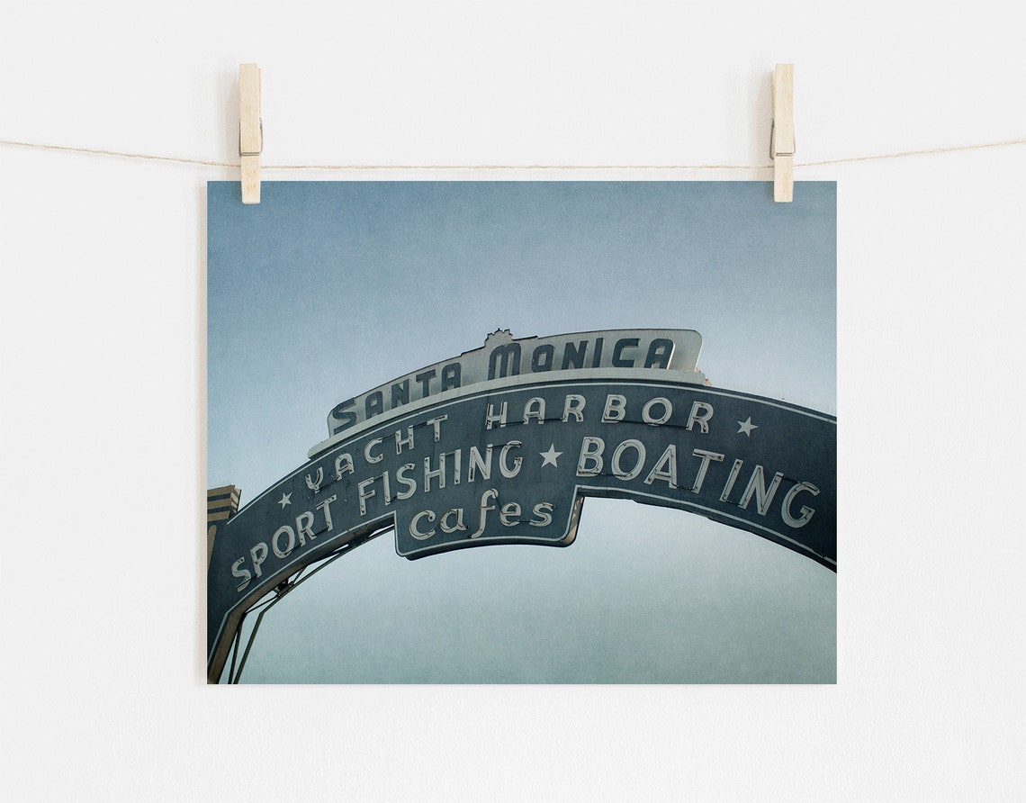 Santa Monica Wall Art California Wall Art Santa Monica Etsy