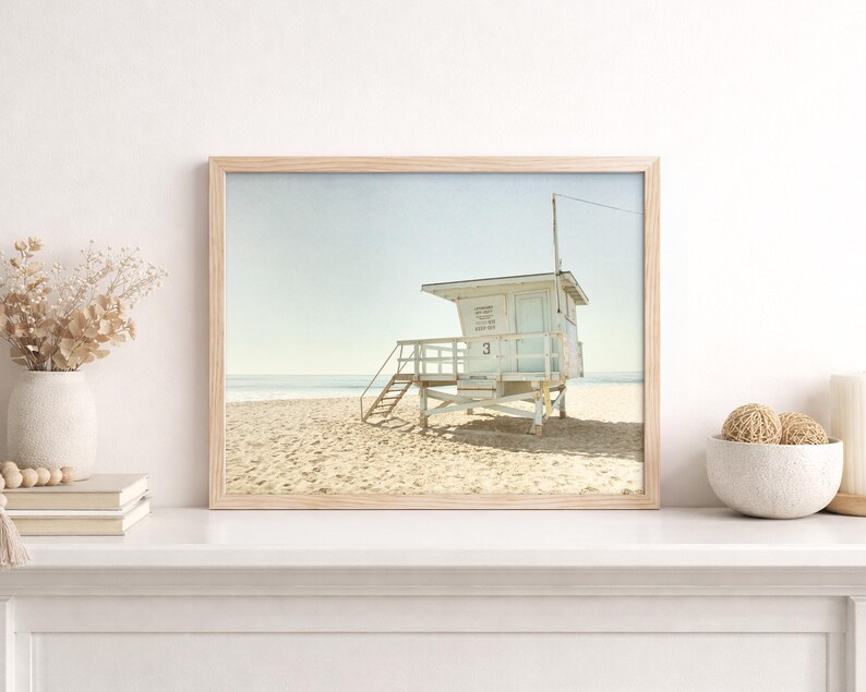 Malibu Prints, California Beach Art, Lifeguard Tower Picture, Beach Photography, Landscape Wall Art - 'Malibu Lifeguard Tower' image 11