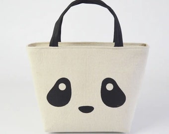 Cute Panda Insulated Lunch Bag | Kids | Children | Cotton Zippered lunchbag