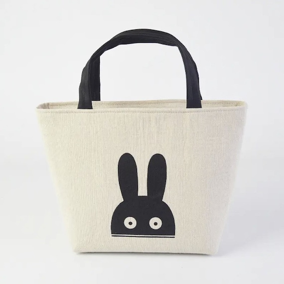 Cute Bunny Insulated Lunch Bag | Kids | Children | Cotton Zippered lunchbag