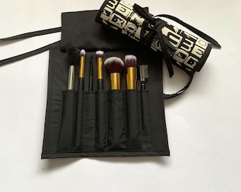 Small Brush Roll, Hold 7 brushes, Handmade, Great Gift, Perfect for Travel