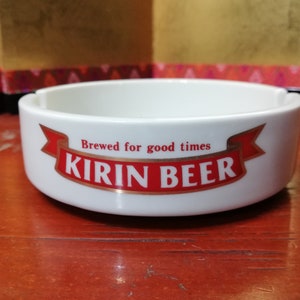 Vintage Kirin Beer Sakura Porcelain Souvenir Collectors Ashtray