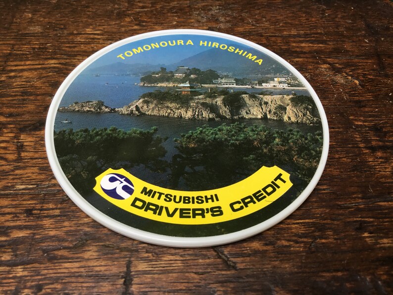 Retro Japan Tourist Destination Plastic Coasters Souvenir Item Etsy