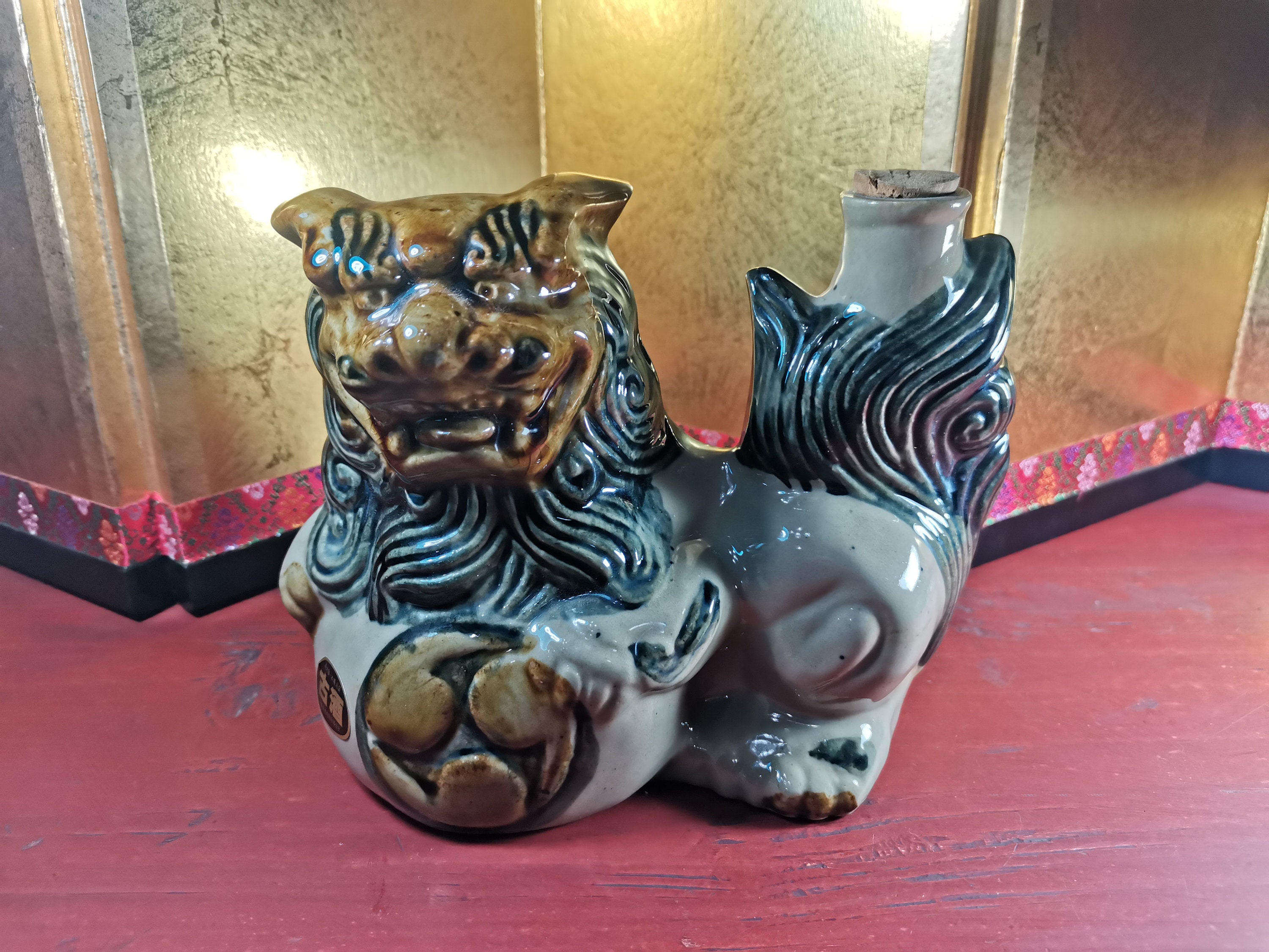 獅子 酒徳利 琉球 泡盛 徳利 酒瓶 酒器 シーサー 沖縄 空瓶 招福