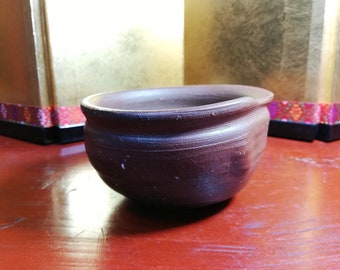 Japanese Ash Glazed Bizen Ware Chawan Signed