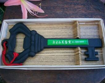 1960s Japanese Showa Period Nambu Tekki 南部鉄器 Cast Iron Advertising Bottle Opener With Original Box