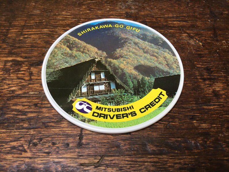 Retro Japan Tourist Destination Plastic Coasters Souvenir Item Etsy