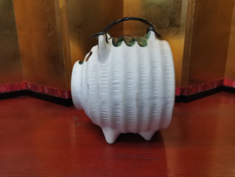 Japanese Ash Glazed Kayaributa 蚊遣豚 Pig Shape Incense Burner Etsy