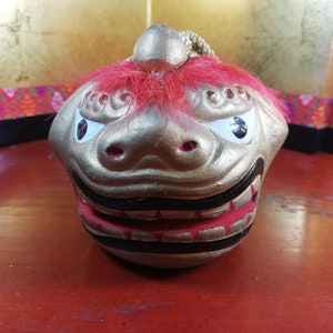 Japanese Ryukyu Shisa Shishi Lion Foo Dog Lion Guardian Mask Dorei Bell