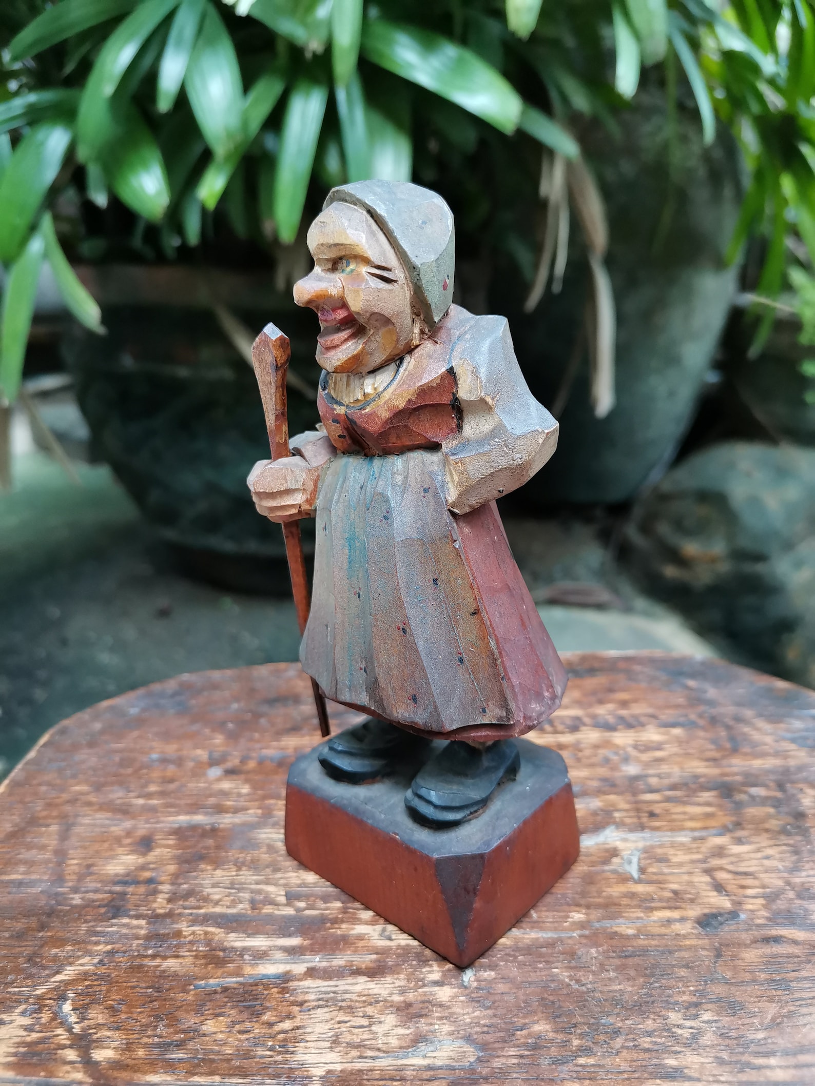 1960s Vintage Italian Hand Carved Wood ANRI Old Woman Figure - Etsy