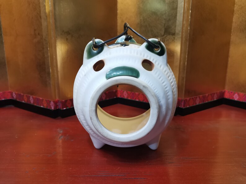 Japanese Ash Glazed Kayaributa 蚊遣豚 Pig Shape Incense Burner Etsy