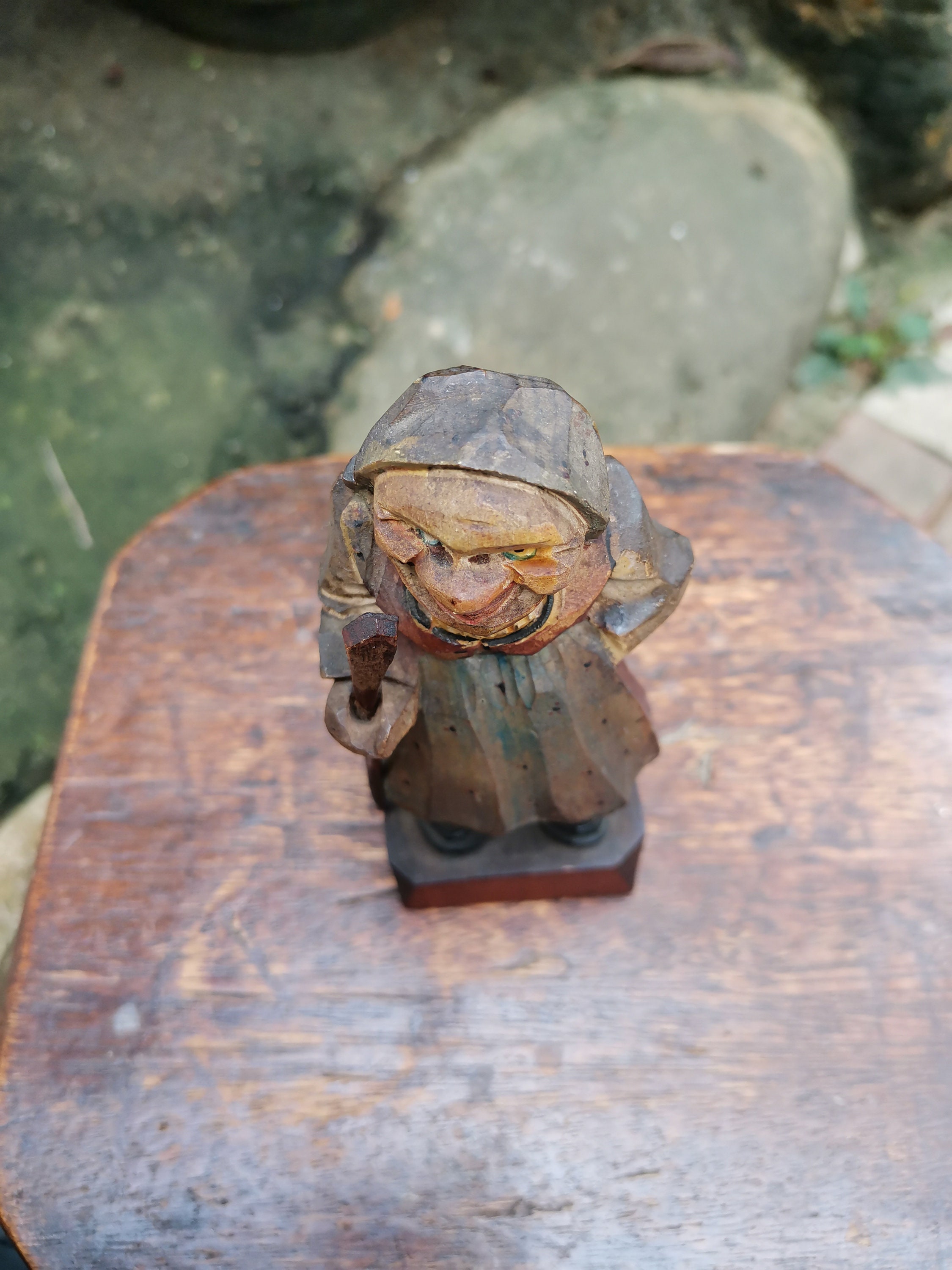 1960s Vintage Italian Hand Carved Wood ANRI Old Woman Figure - Etsy