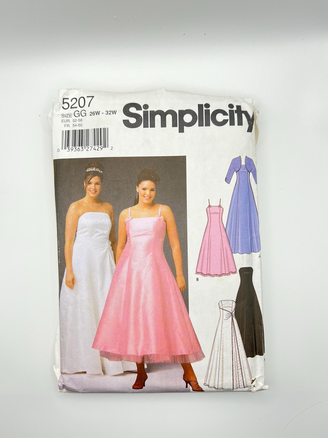 Plus Size Evening Dress Sewing Pattern Simplicity 5207, Womens 26W-32W ...