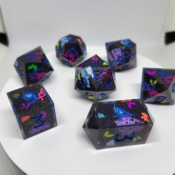 PREORDEN ¡Gánate un gafe! - Set de 7 dados de juego de inspiración arcana - PREORDEN