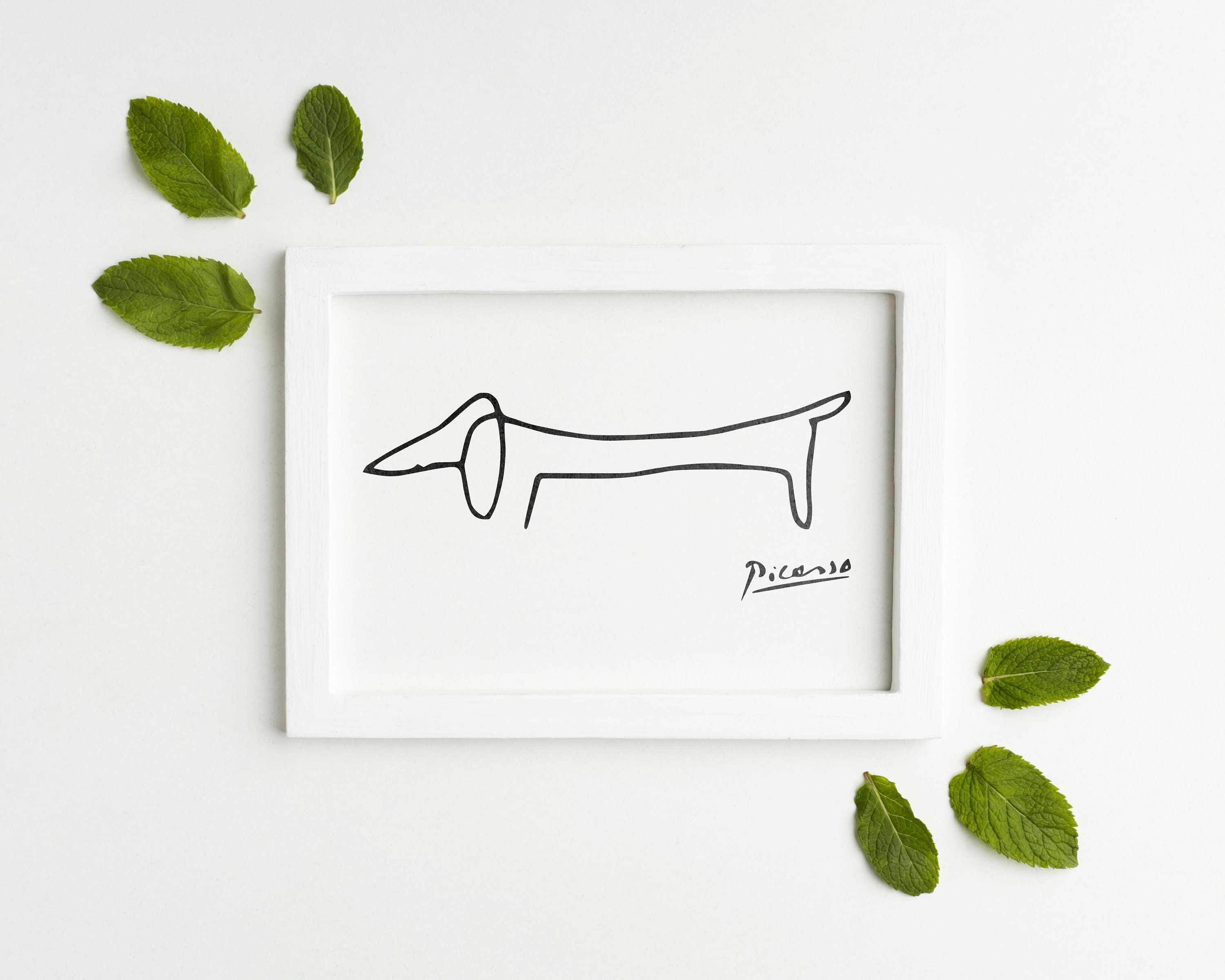 Pablo Picasso Sausage Dog Print Dachshund Wall Art Etsy Israel
