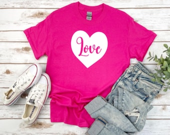 Chemise Saint-Valentin coeur d'amour